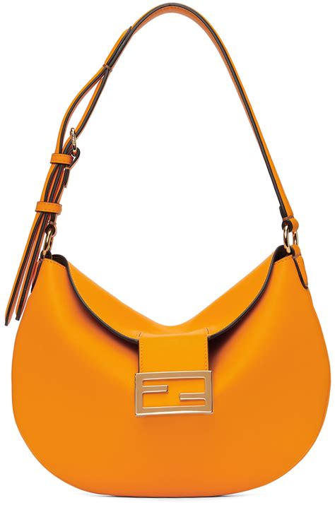 fendi croissant small leather shoulder bag|fendi mini croissant bag.